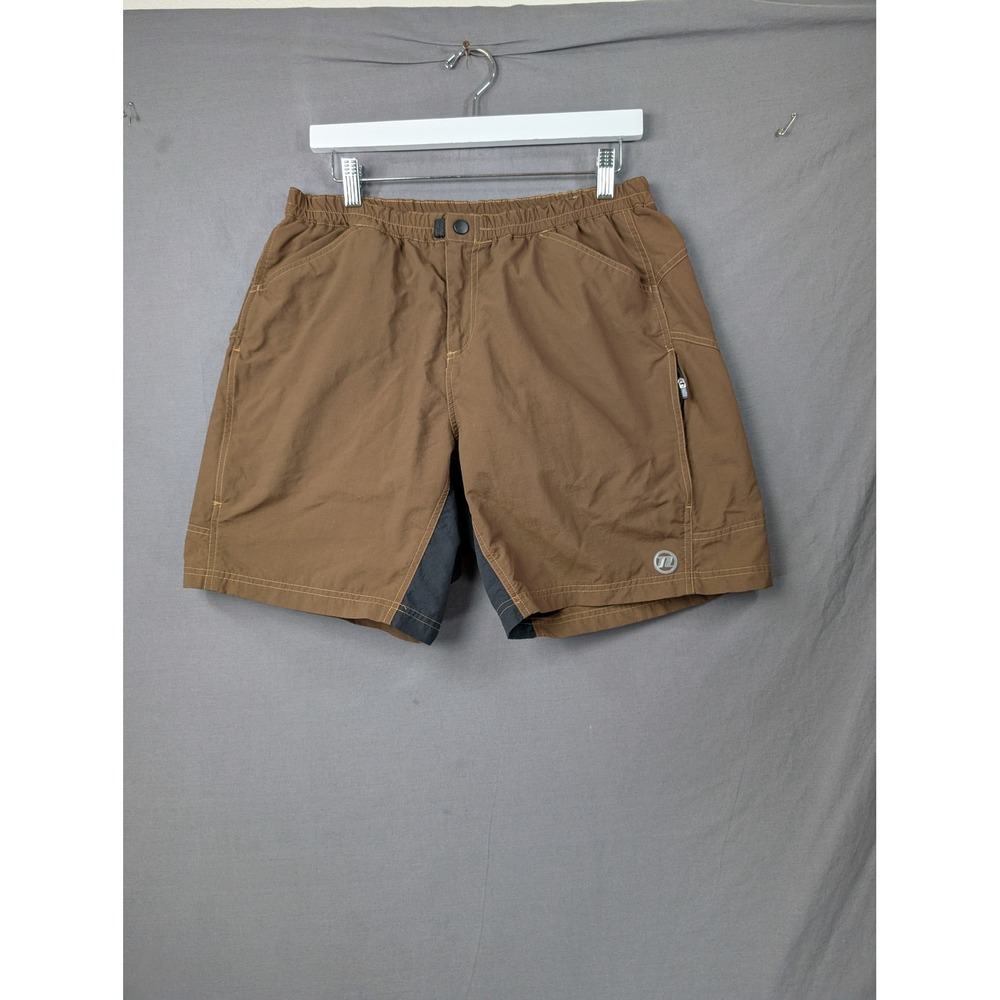 Novara Mens Brown Padded Mountain Biking Shorts Size Medium 7021